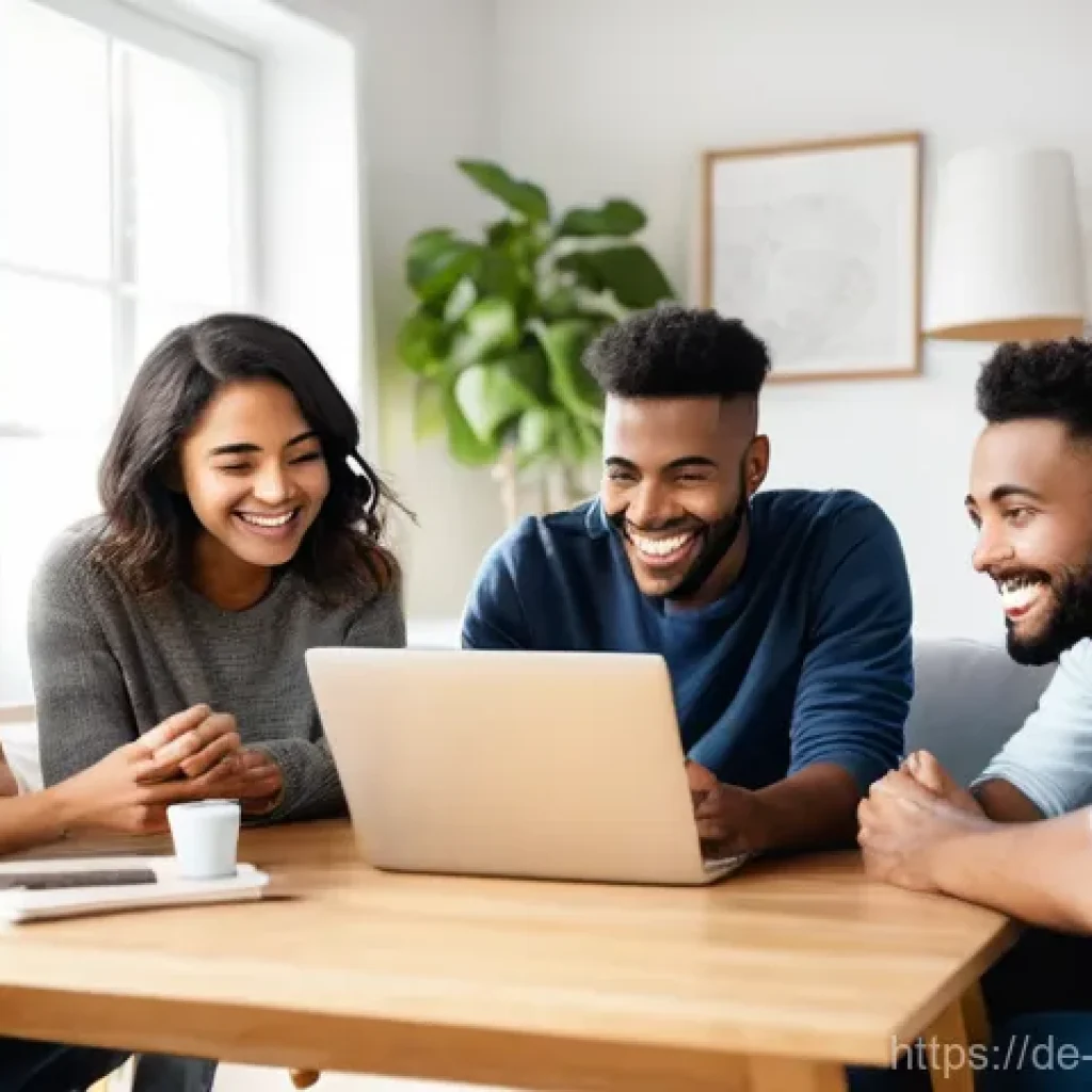 브랜드 커뮤니케이션과 소셜 미디어 마케팅 - **Prompt 1: Authentic Online Community Engagement**
    A diverse group of young adults, aged approx...